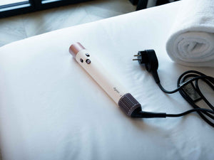 220–240V Dyson Airwrap rental from EuroWrap, styled for a Europe trip