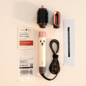 EuroWrap rental kit: 220–240V Dyson Airwrap with the Large Round Volumizing Brush attachment